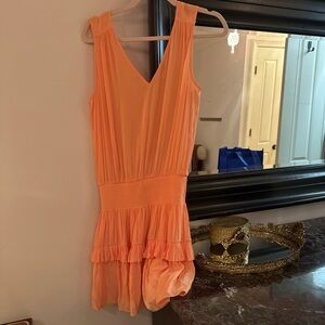 Ramy Brook Tangerine V-Neck Dress